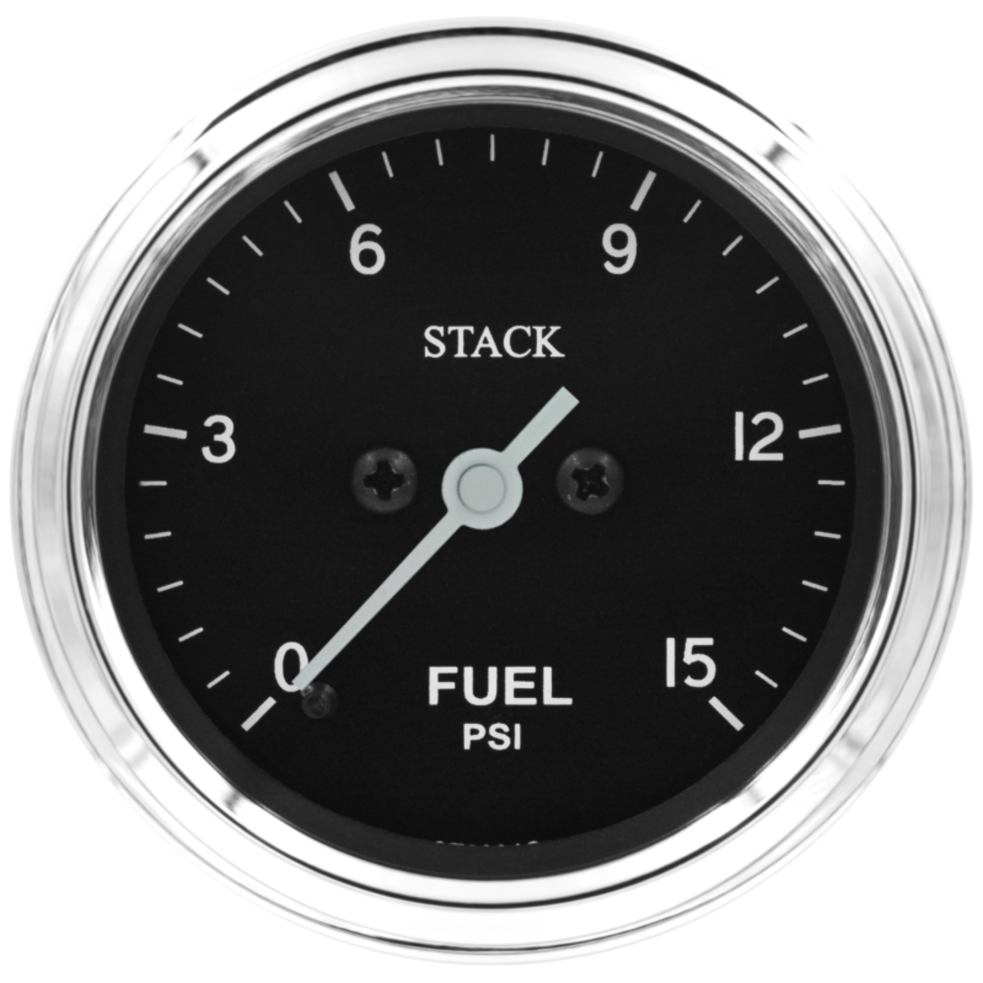 Picture of Autometer Stack 52mm 0-15 PSI 1/8in NPTF Male Pro Stepper Motor Fuel Pressure Gauge - Classic