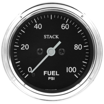 Picture of Autometer Stack 52mm 0-100 PSI 1/8in NPTF Male Pro Stepper Motor Fuel Pressure Gauge - Classic