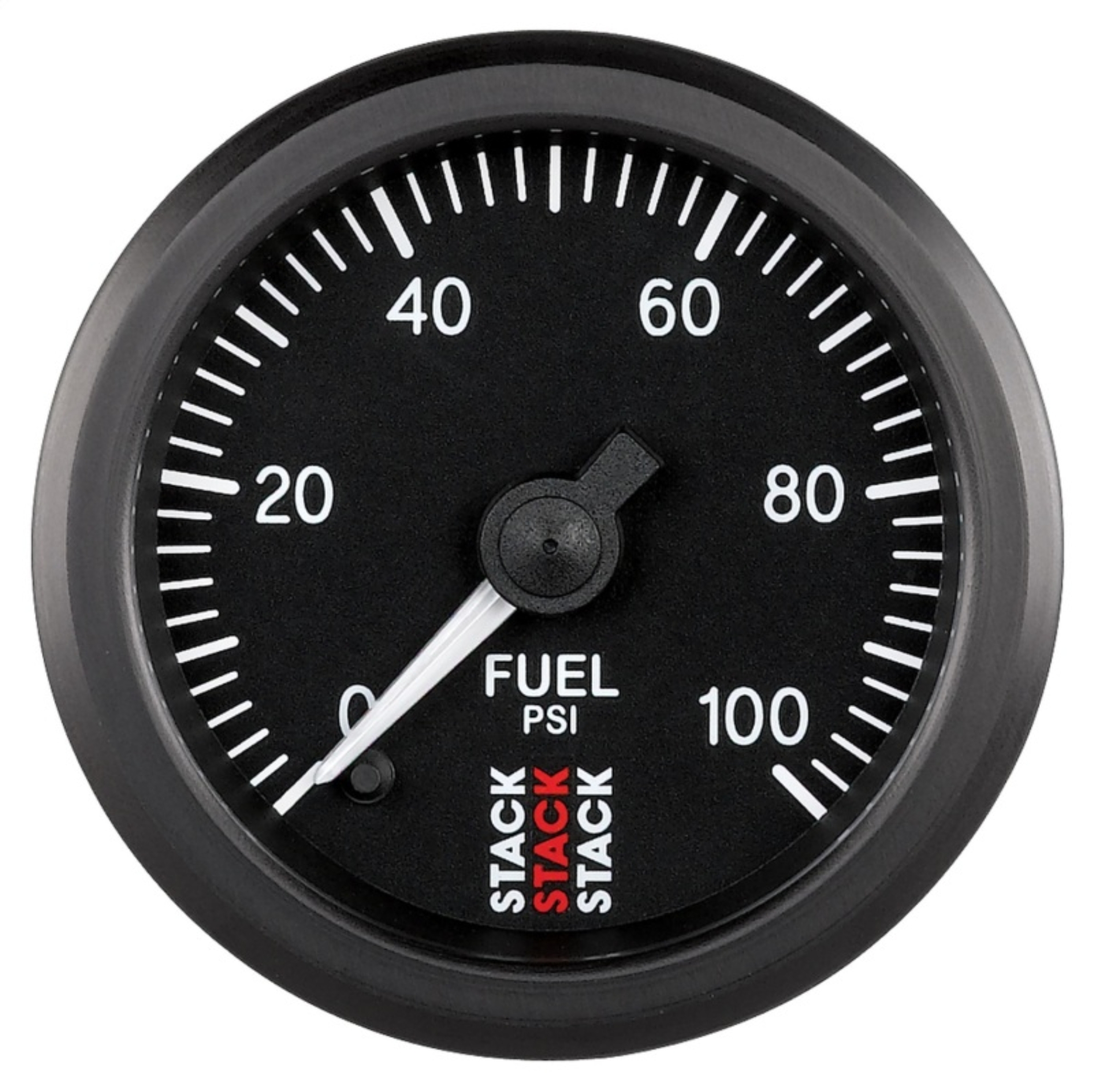 Picture of Autometer Stack 52mm 0-100 PSI 1/8in NPTF Male Pro Stepper Motor Fuel Pressure Gauge - Black