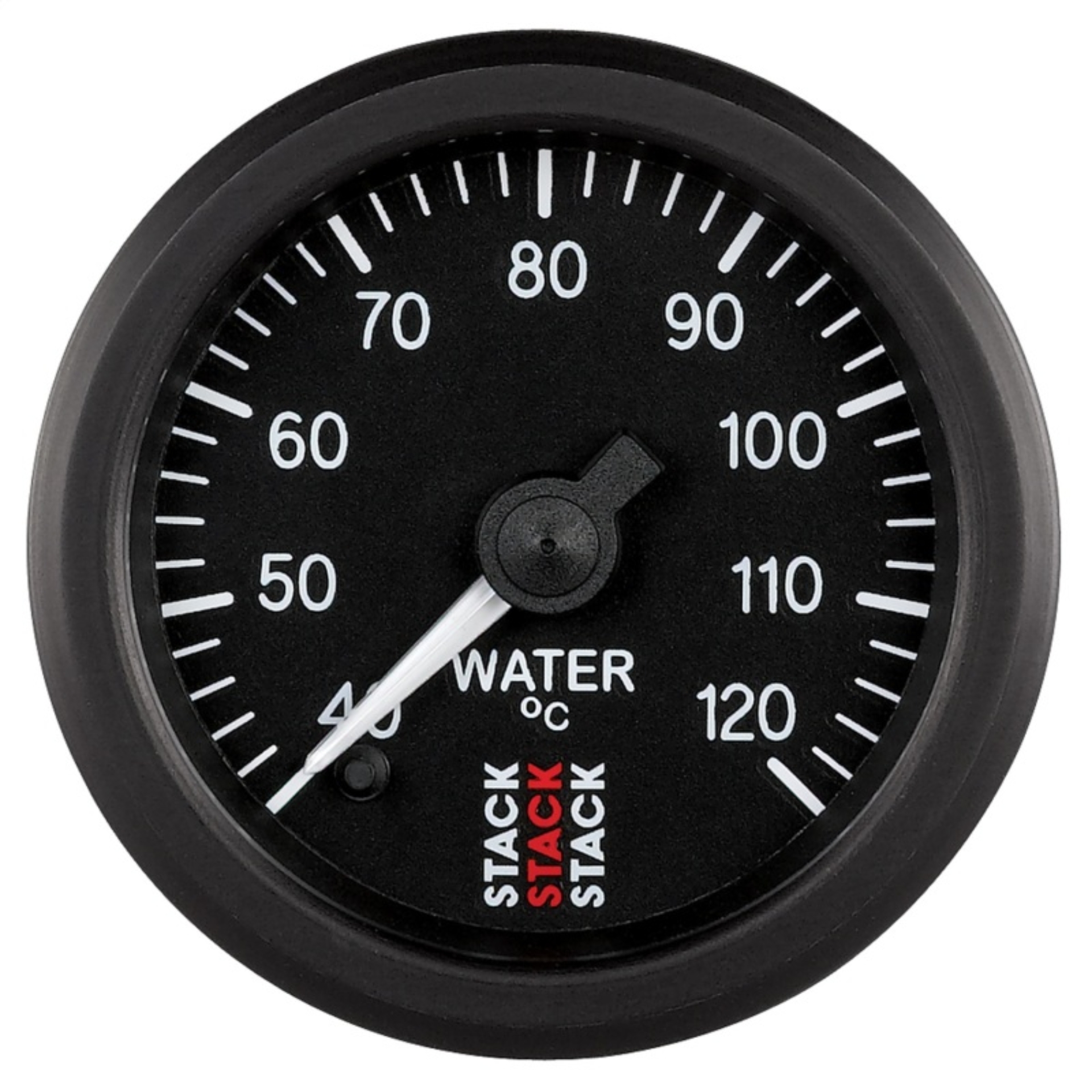 Picture of Autometer Stack 52mm 40-120 Deg C 1/8in NPTF Male Pro Stepper Motor Water Temp Gauge - Black