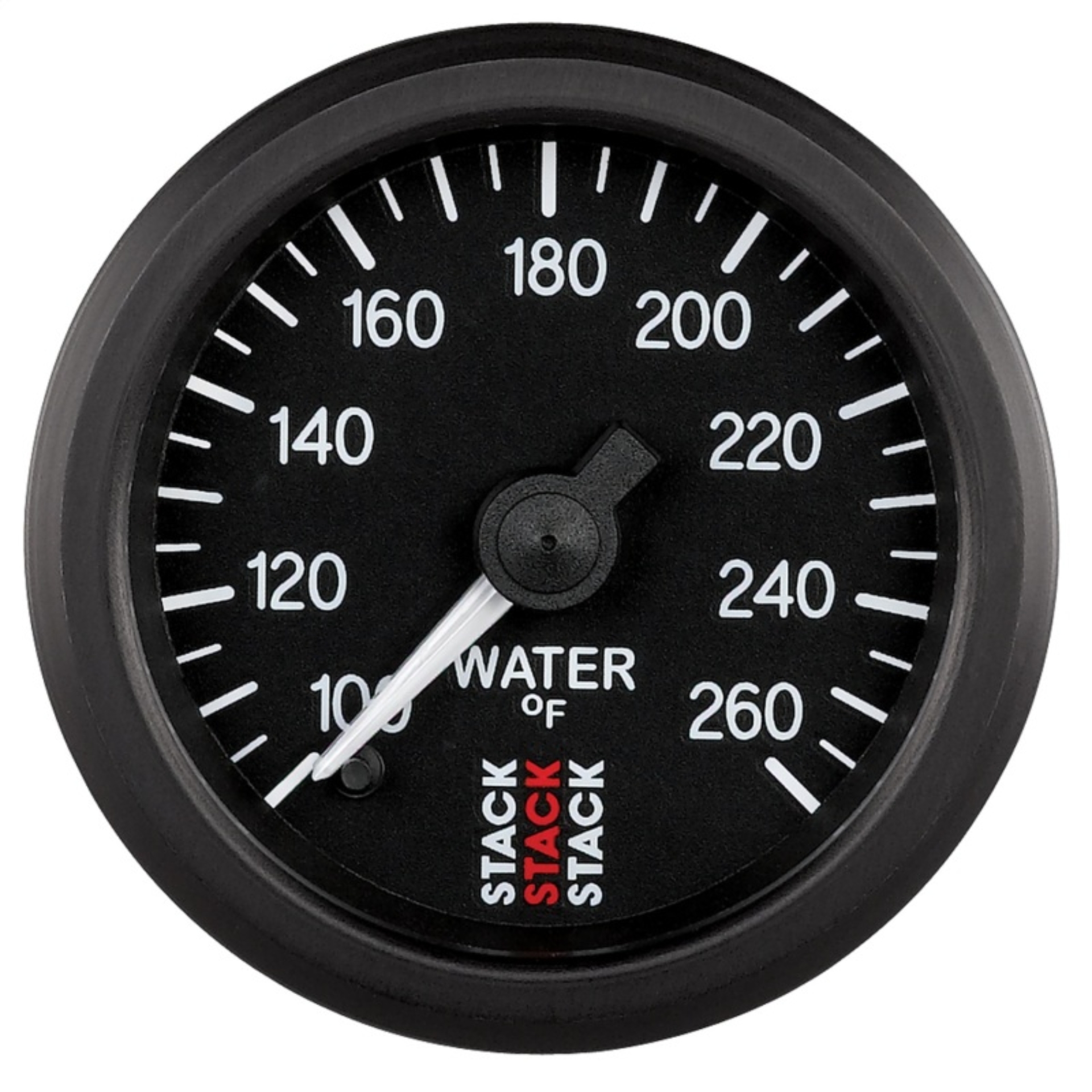 Picture of Autometer Stack 52mm 100-260 Deg F 1/8in NPTF Male Pro Stepper Motor Water Temp Gauge - Black