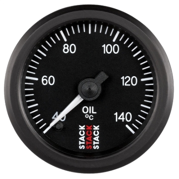 Picture of Autometer Stack 52mm 40-140 Deg C 1/8in NPTF Male Pro Stepper Motor Oil Temp Gauge - Black
