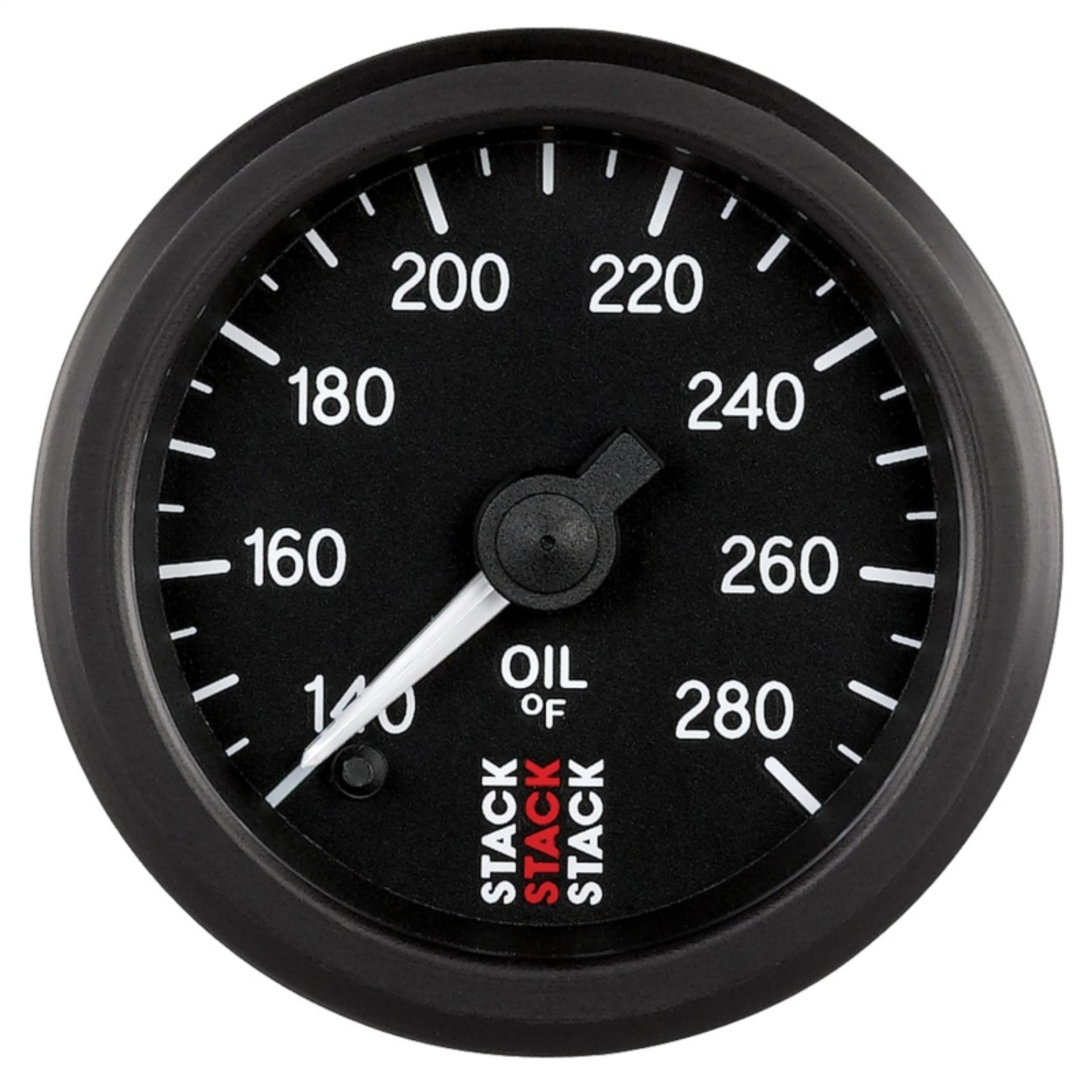Picture of Autometer Stack 52mm 140-280 Deg F 1/8in NPTF Male Pro Stepper Motor Oil Temp Gauge - Black