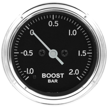 Picture of Autometer Stack 52mm -1 to +2 Bar (Incl T-Fitting) Pro Stepper Motor Boost Pressure Gauge - Classic