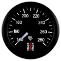 Picture of Autometer Stack 52mm 140-280 Deg F 1/8in NPTF Male Pro Stepper Motor Oil Temp Gauge - Black