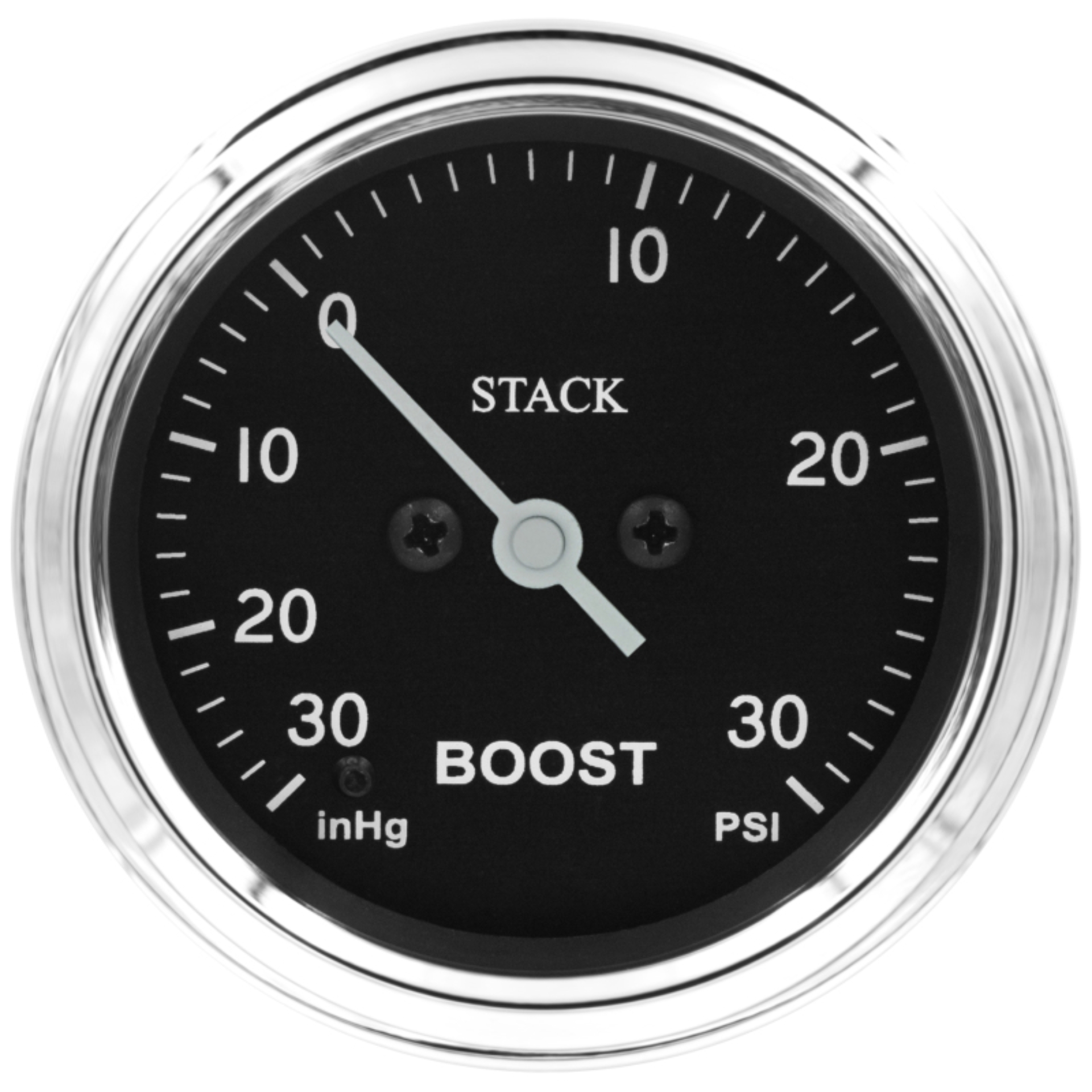 Picture of Autometer Stack 52mm -30INHG to +30 PSI (Incl T-Fitting) Pro Step Motor Boost Press Gauge - Classic