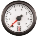 Picture of Autometer Stack 52mm 0-7 Bar M10 Male Pro Stepper Motor Oil Pressure Gauge - White