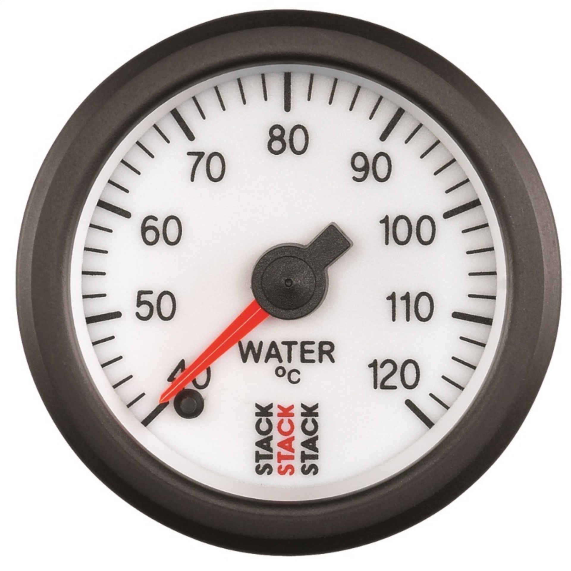 Picture of Autometer Stack 52mm 40-120 Deg C 1/8in NPTF Male Pro Stepper Motor Water Temp Gauge - White