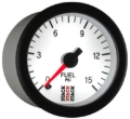 Picture of Autometer Stack 52mm 0-15 PSI 1/8in NPTF Male Pro Stepper Motor Fuel Pressure Gauge - White