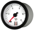 Picture of Autometer Stack 52mm 0-15 PSI 1/8in NPTF Male Pro Stepper Motor Fuel Pressure Gauge - White
