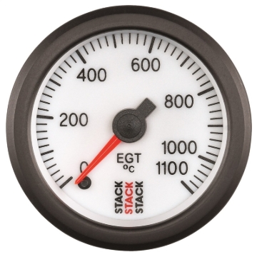 Picture of Autometer Stack 52mm 0-1100 Deg C Pro Stepper Motor Exhaust Gas Temp Gauge - White