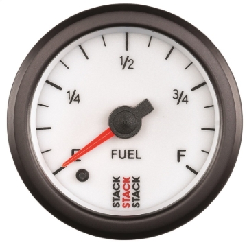 Picture of Autometer Stack 52mm 0-280 Ohm Programmable Pro Stepper Motor Fuel Level Gauge - White