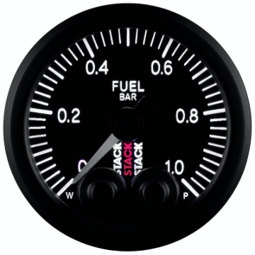 Picture of Autometer Stack 52mm 0-1 Bar M10 Male Pro-Control Fuel Pressure Gauge - Black