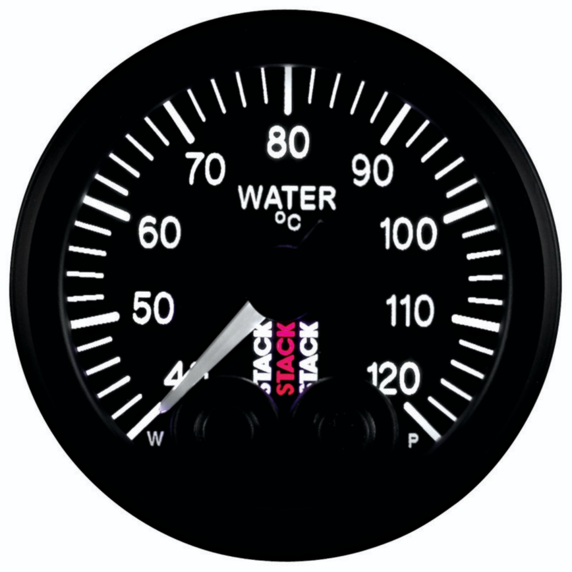 Picture of Autometer Stack 52mm 40-120 Deg C 1/8in NPTF Male Pro-Control Water Temp Gauge - Black
