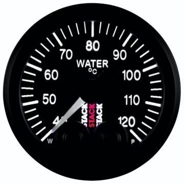 Picture of Autometer Stack 52mm 40-120 Deg C 1/8in NPTF Male Pro-Control Water Temp Gauge - Black