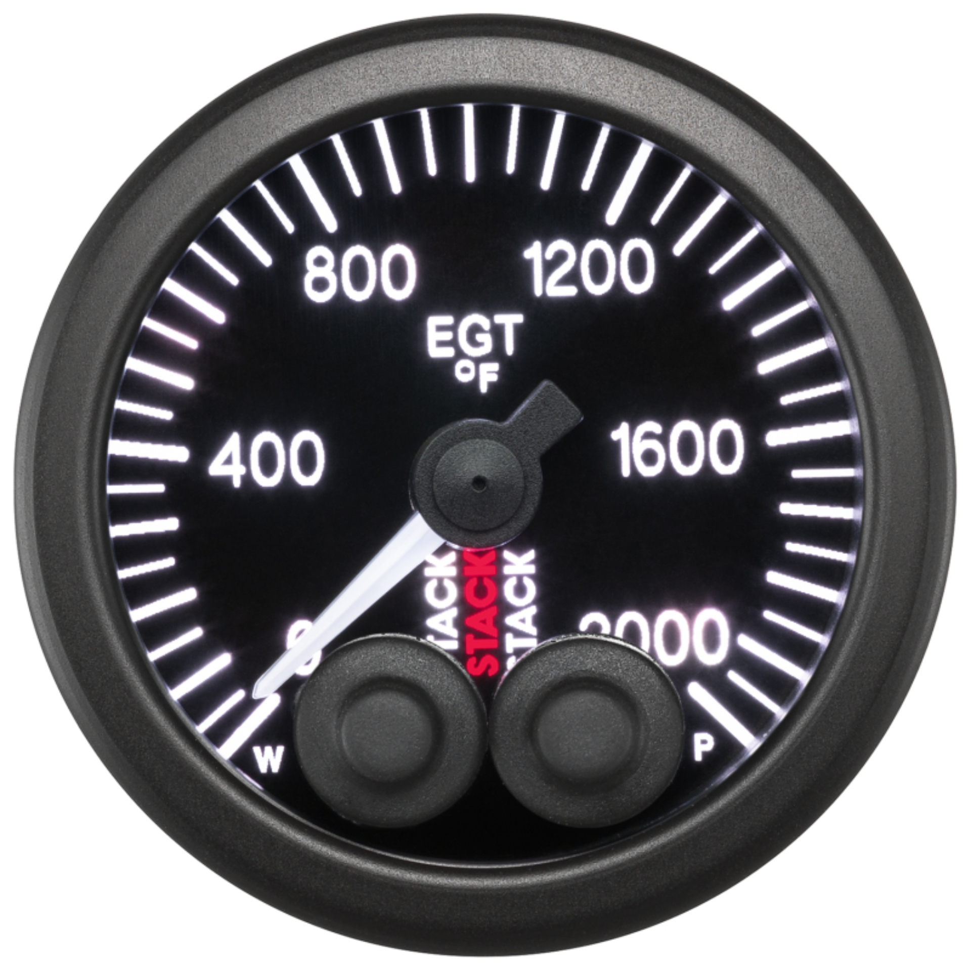 Picture of Autometer Stack 52mm 0-2000 Deg F Pro-Control Exhaust Gas Temp Gauge - Black