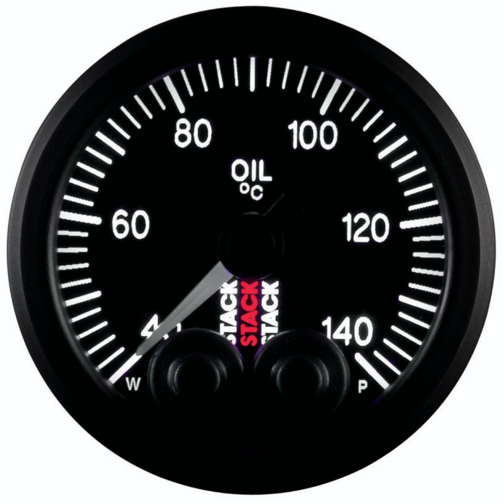 Picture of Autometer Stack 52mm 40-140 Deg C 1/8in NPTF Male Pro-Control Oil Temp Gauge - Black