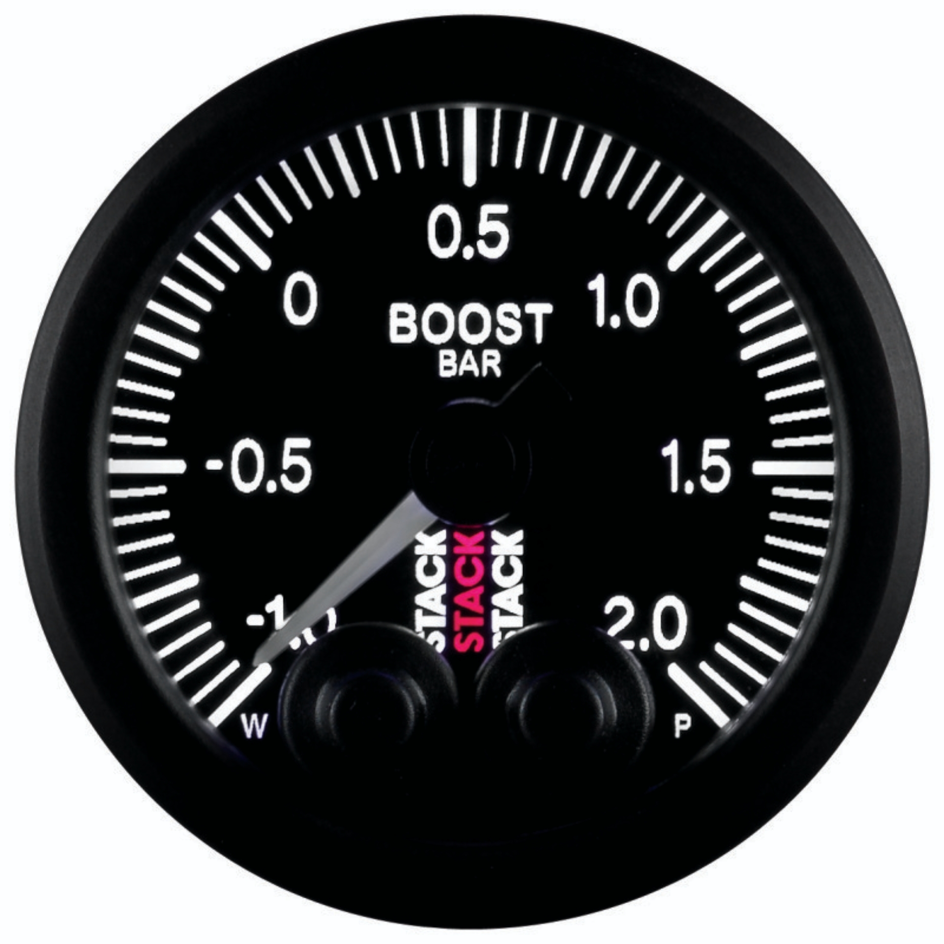 Picture of Autometer Stack 52mm -1 to +2 Bar (Incl T-Fitting) Pro-Control Boost Pressure Gauge - Black