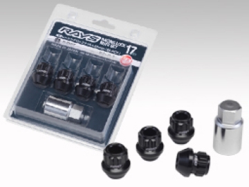 Picture of Rays M12x1.50 Short Type (L25) 17 Hex Lug Nut Set - Black