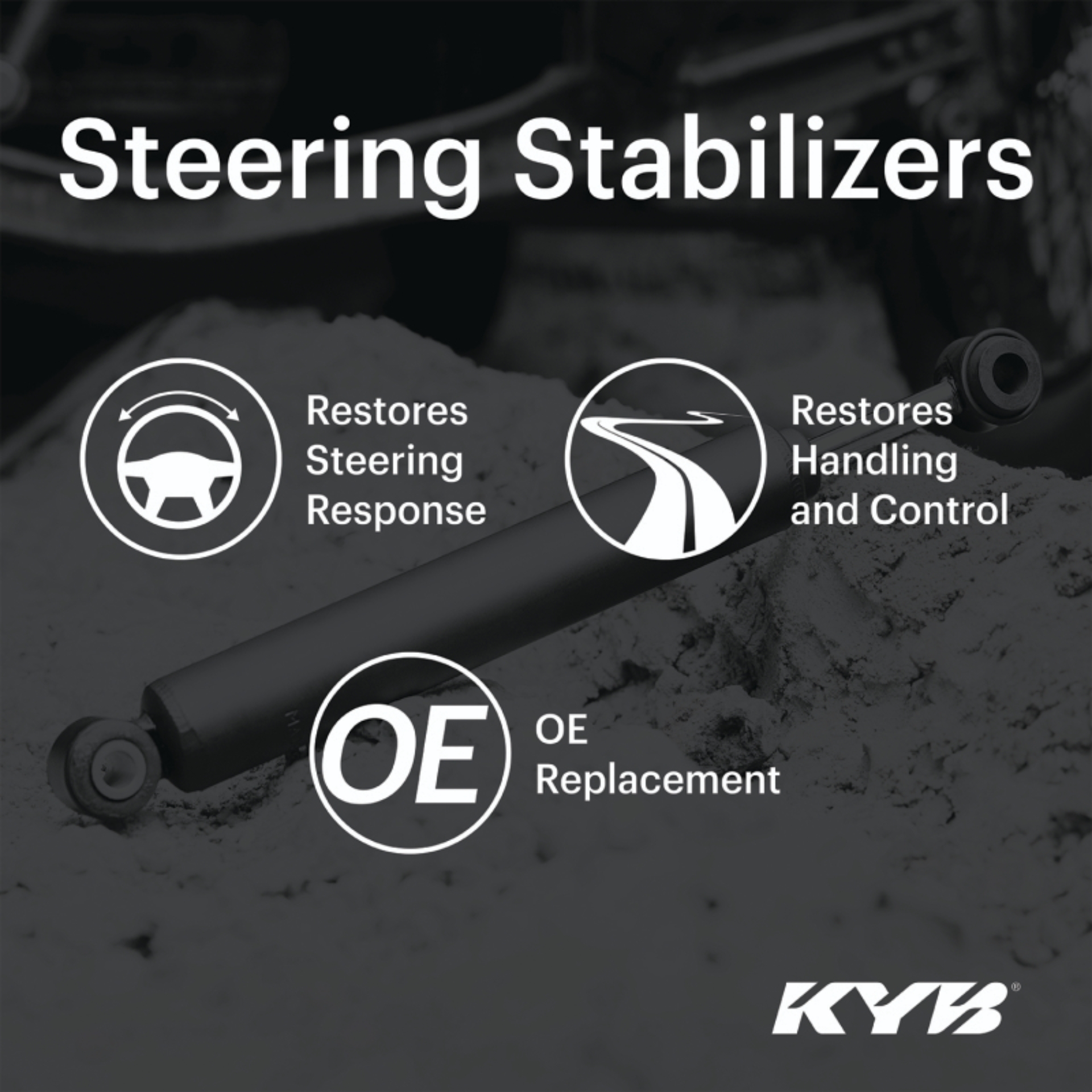Picture of KYB Shocks & Struts Steering Stabilizers Front 14-18 RAM 2500/3500/3500HD