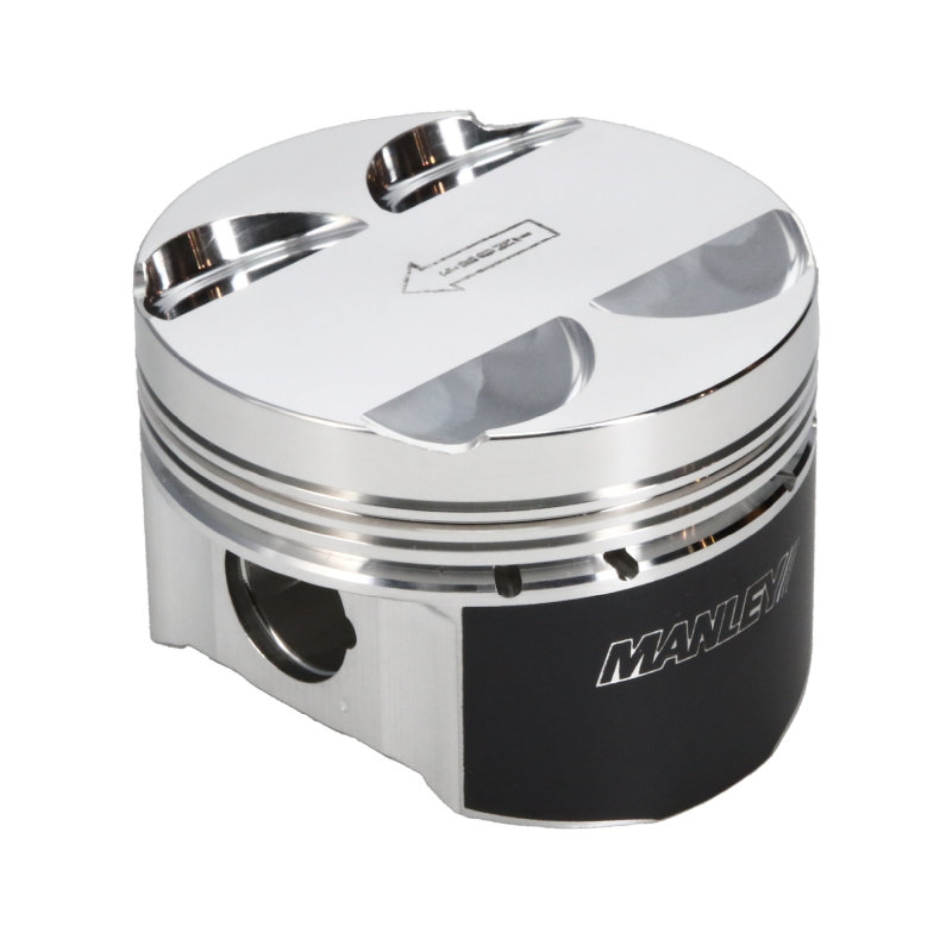 Picture of Manley 16+ Nissan VR30DDTT 86mm Bore 10:1 CR -3.5cc Dome Flat Top E/D Piston w/ Rings (SINGLE)