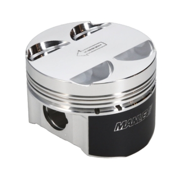 Picture of Manley 16+ Nissan VR30DDTT 86mm Bore 10:1 CR -3.5cc Dome Flat Top E/D Piston w/ Rings (SINGLE)