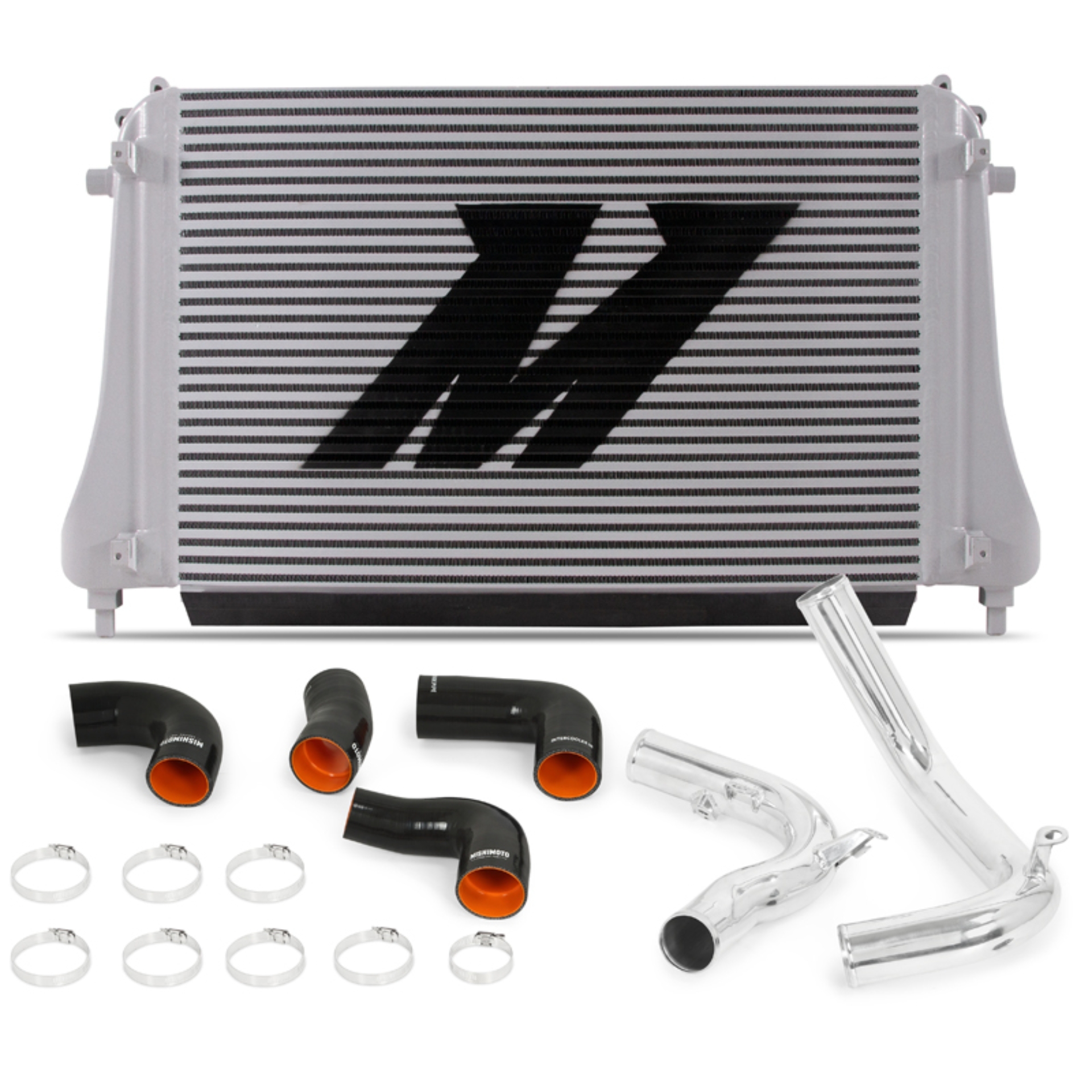 Picture of Mishimoto 2015+ VW MK7 Golf TSI / GTI / R Performance Intercooler Kit w/ Pipes (Polished)