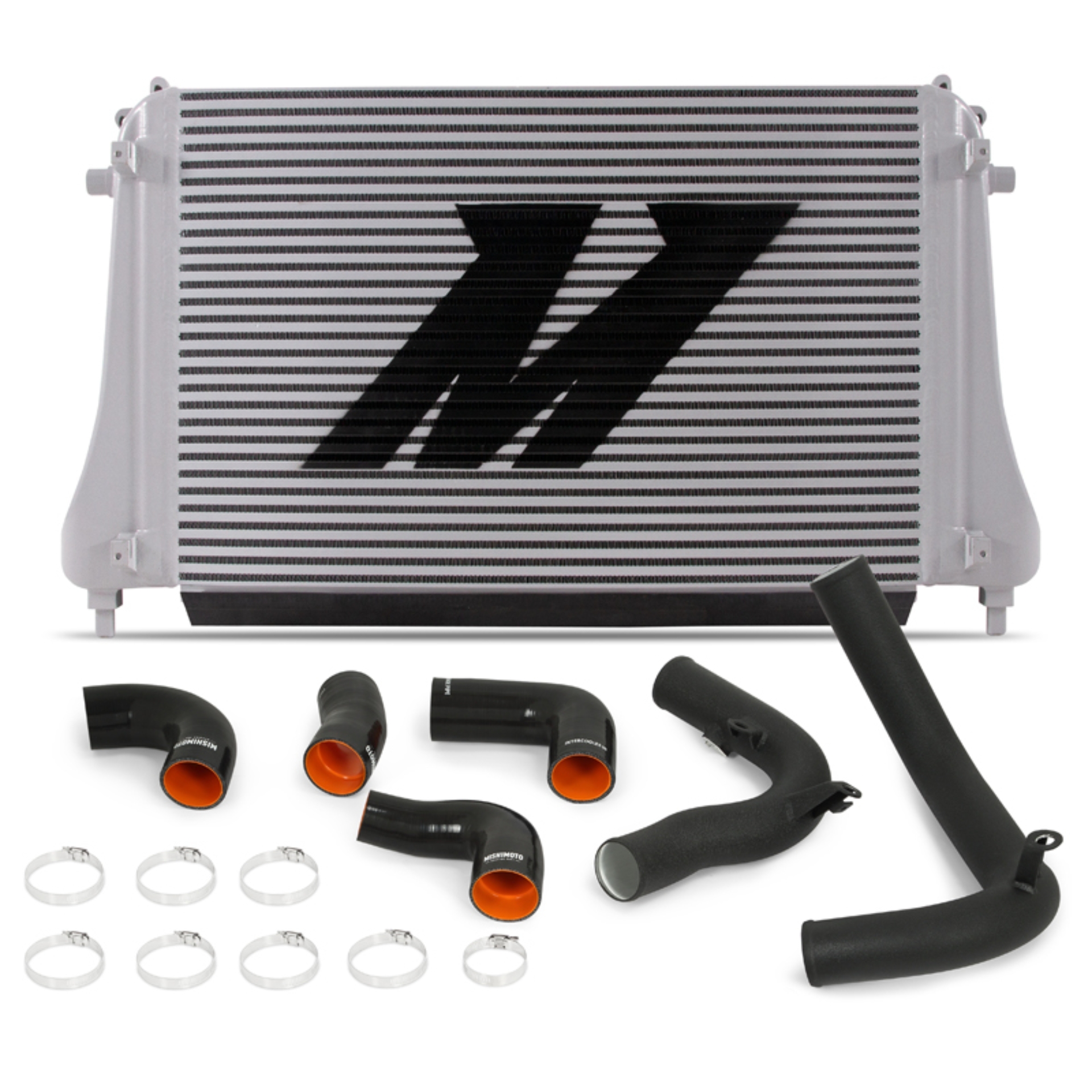 Picture of Mishimoto 2015+ VW MK7 Golf TSI / GTI / R Performance Intercooler Kit w/ Pipes (Black)