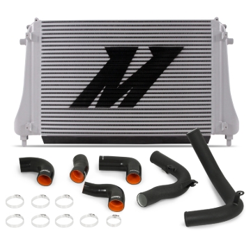 Picture of Mishimoto 2015+ VW MK7 Golf TSI / GTI / R Performance Intercooler Kit w/ Pipes (Black)