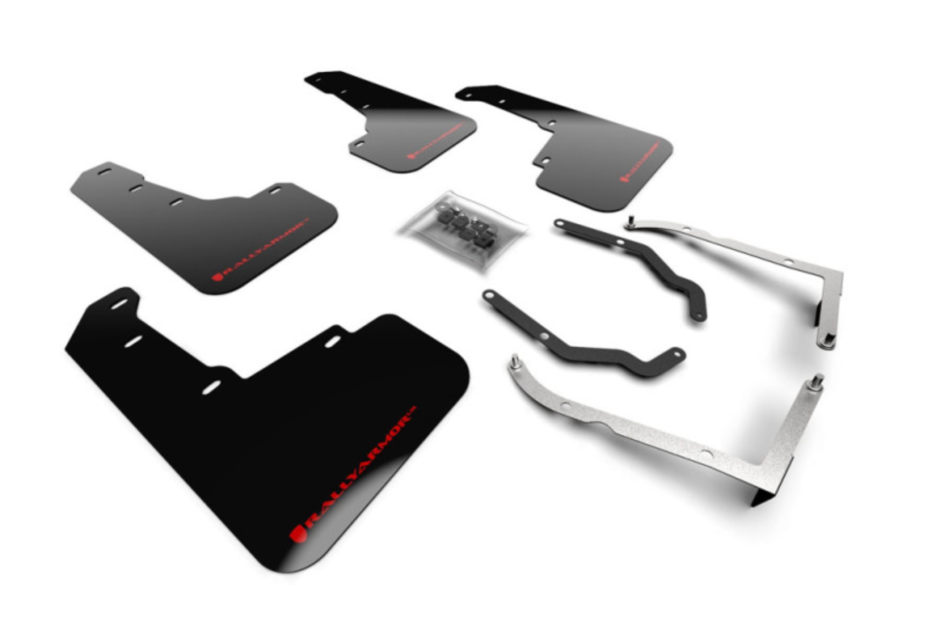 Picture of Rally Armor 18-23 Subaru Crosstrek Black UR Mud Flap w/Red Logo