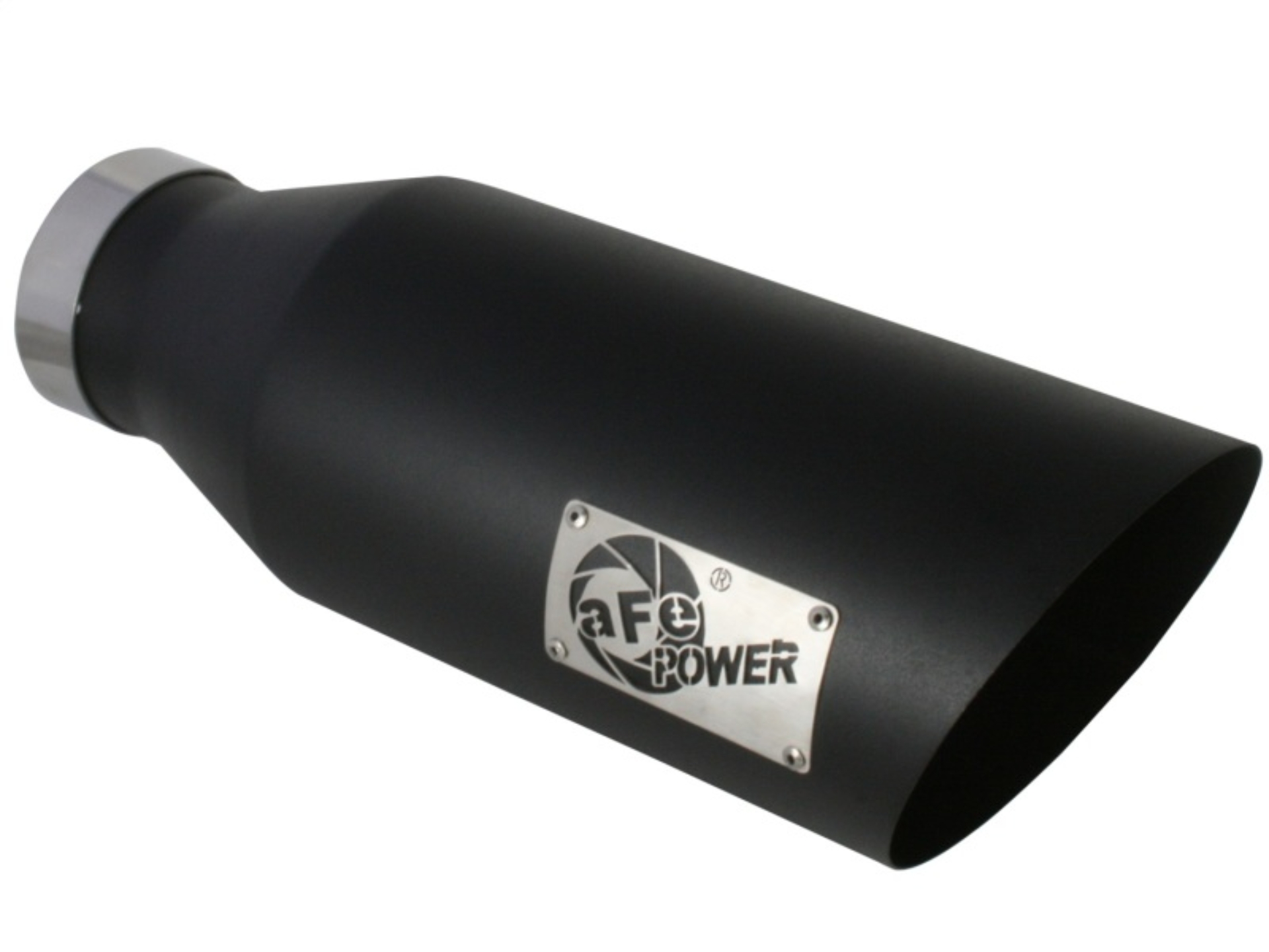 Picture of aFe MACHForce XP Exhausts Tips SS-304 EXH Tip 4In x 7Out x 18L Bolt-On (blk)
