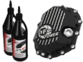 Picture of AFE Power 11-18 GM 2500-3500 AAM 9.25 Axle Front Diff Cover Black Machined w/ 2 Qts 75w90 Oil