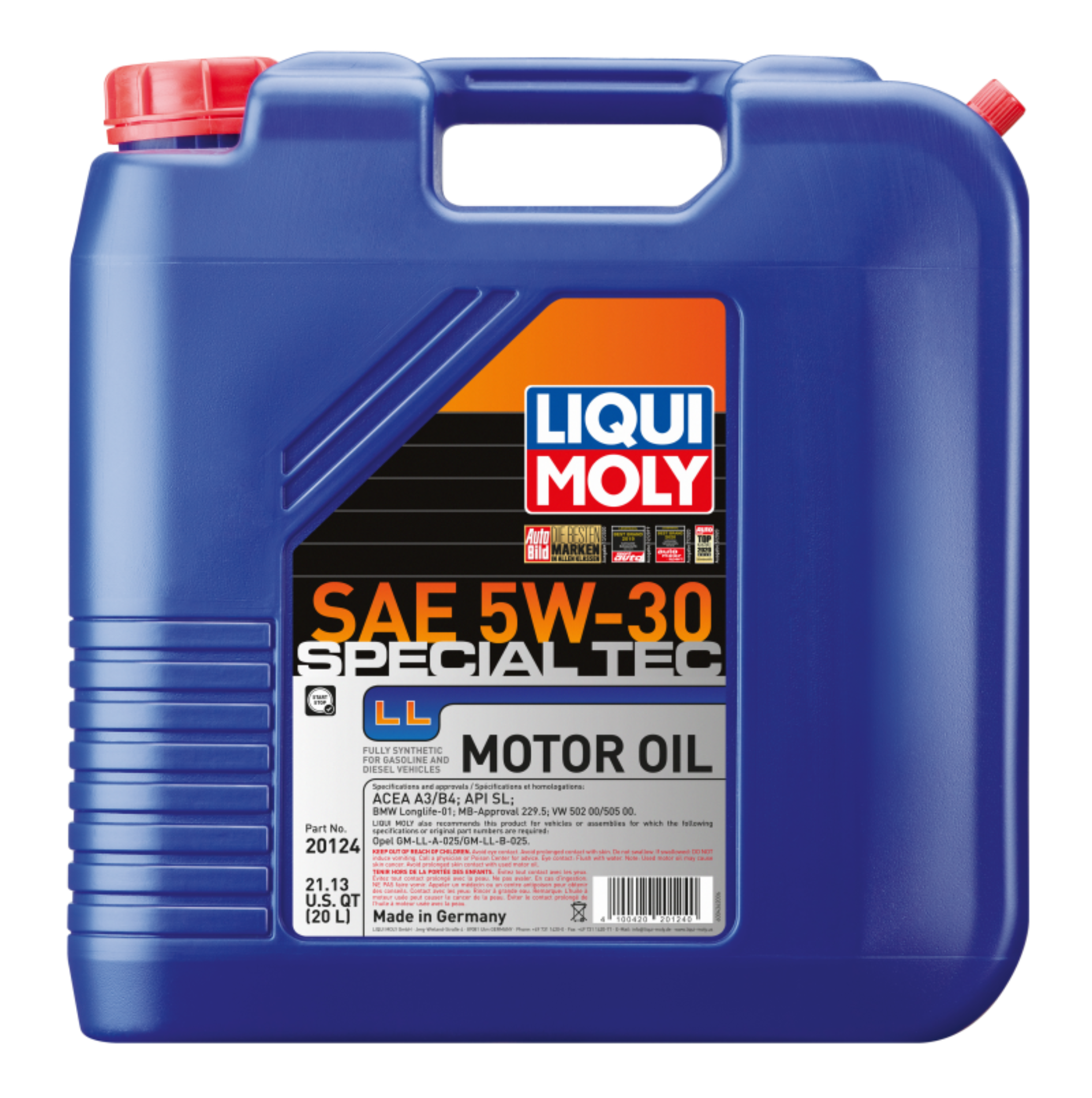 Picture of LIQUI MOLY 20L Special Tec LL Motor Oil SAE 5W30