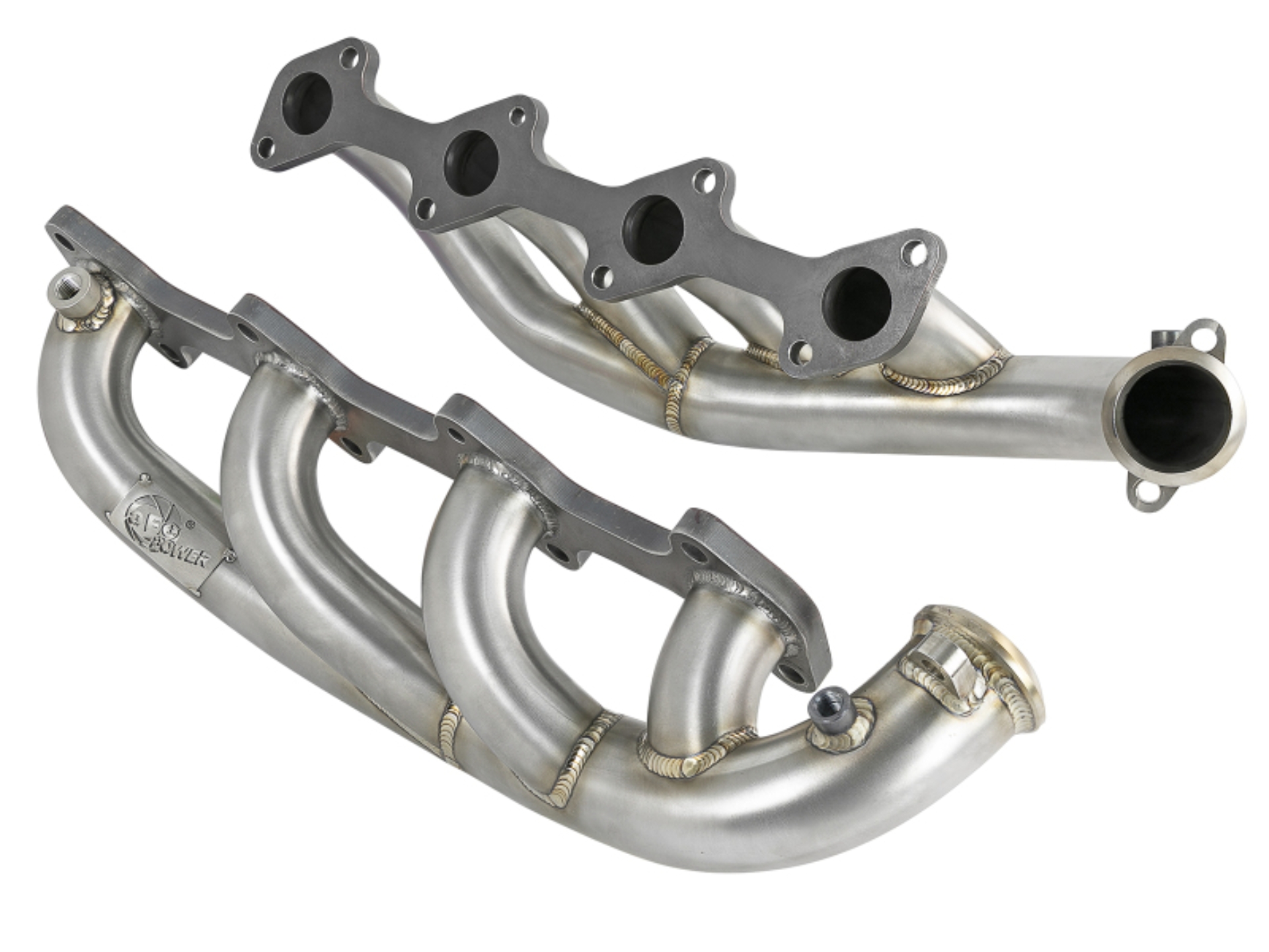 Picture of aFe Twisted Steel 1.75-2in 304 SS Headers 03-07 Ford Diesel Trucks V8-6.0L (td)