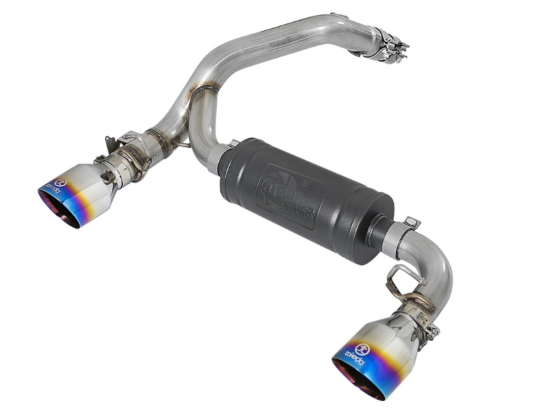 Picture of aFe Takeda 3in 304 SS Axle-Back Exhaust System w/ Blue Flame Tip 16-18 Ford Focus RS 2.3L (t)