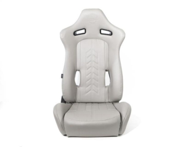 Picture of NRG Reclinable Sport Seats (Pair) The Arrow Grey Vinyl w/ Pressed NRG logo w/ Grey Stitch