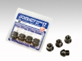 Picture of Rays 17 Hex Racing Nut Set L25 Short Type 12x1.50 - Black Chromate (4 Pieces)