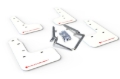 Picture of Rally Armor RAL UR White Flap/Red Logo Mud Flaps - MF51-UR-WH/RD