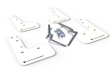 Picture of Rally Armor 17-21 Honda Civic Sport/Sport Touring White UR Mud Flap w/Black Logo