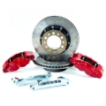 Picture of Alcon 2007+ Jeep JK w/ 5x5.5in Hub 357x32mm Rotor 4-Piston Red Calipers Front Brake Upgrade Kit