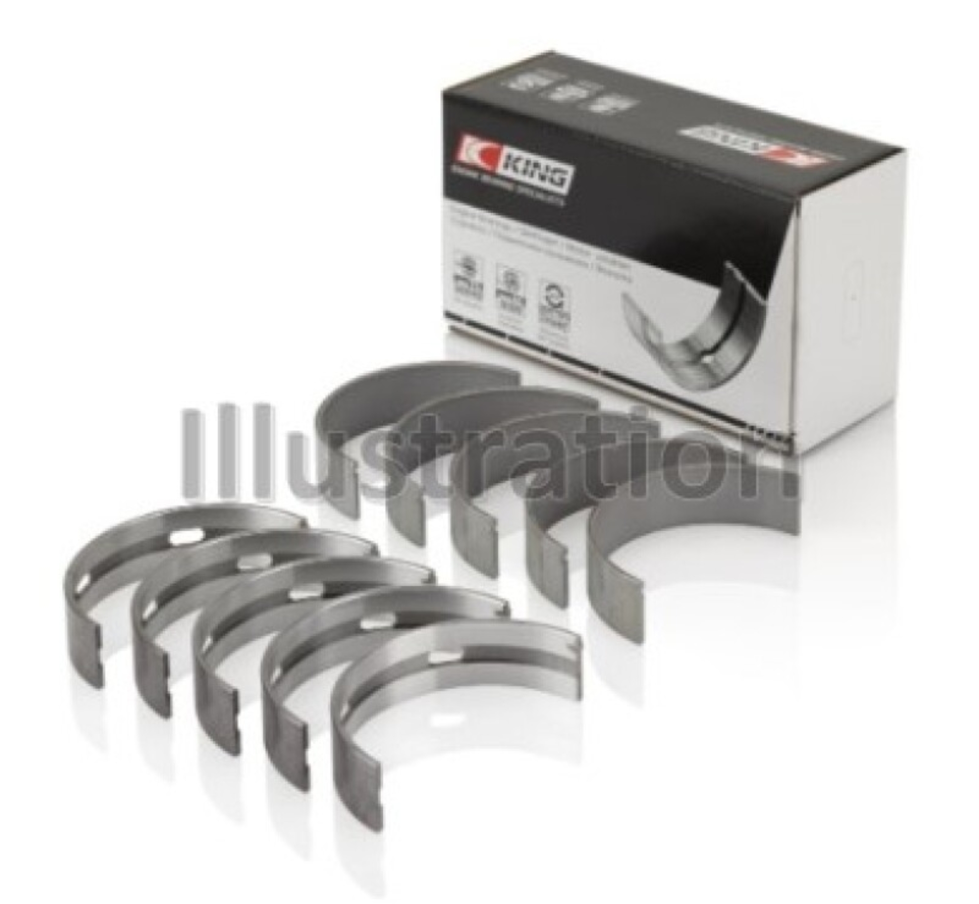 Picture of King Engine Bearings BMW S65B40A Crankshaft Main Bearing Set (Set of 5)