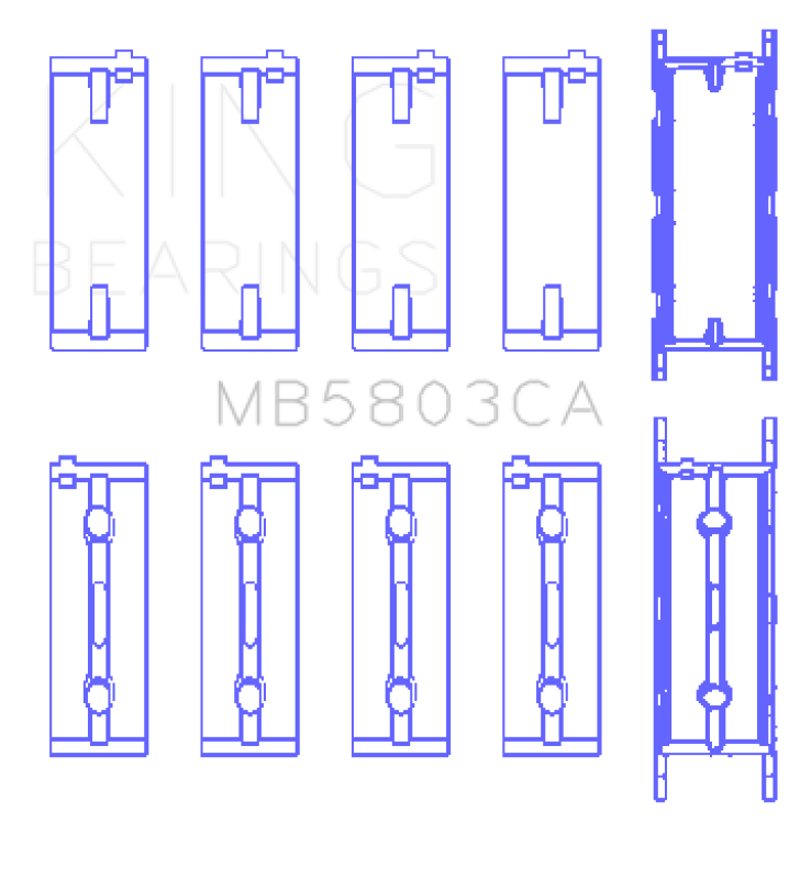 Picture of King Engine Bearings KING Main Bearings - MB5803CA0.5