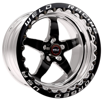 Picture of Weld S71 17x9 / 5x4.5 BP / 6.2in. BS Black Wheel (High Pad) - Black Single Beadlock MT