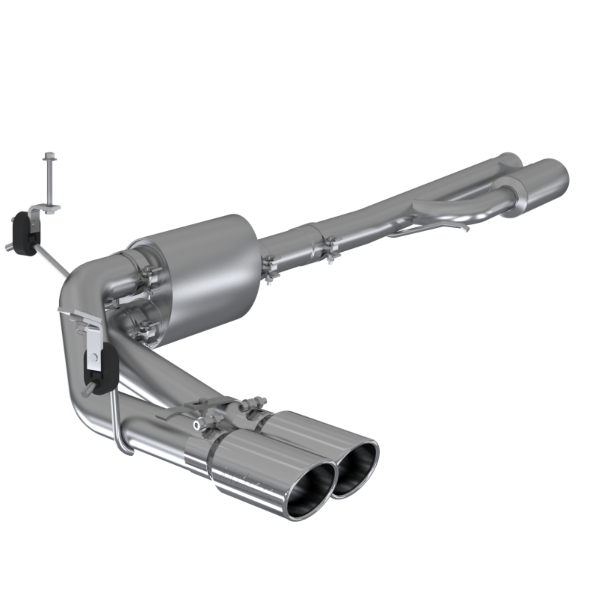 Picture of MBRP 2019+ Chevrolet Silverado 1500 4.5L/5.3L Pre-Axle Dual Side Exit w/ 4in OD Tip- T304