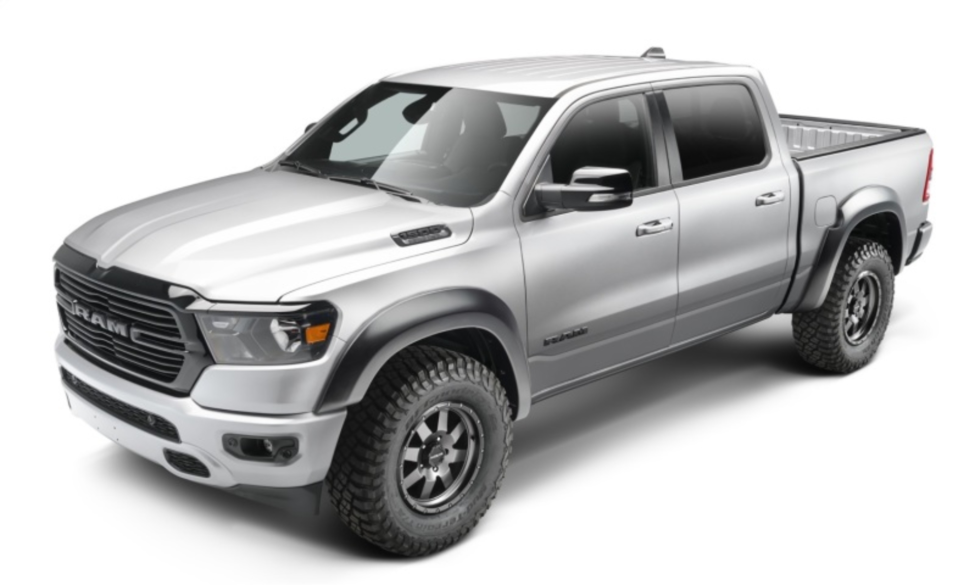 Picture of Bushwacker 19-22 Ram 1500 (Excl. Rebel/TRX) 67.4 & 76.3in Bed Extend-A-Fender Flares 4pc - Smth Blk