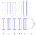 Picture of King Engine Bearings Ford 281 4.6L SOHC 16v  Performance Main Bearing Set - Coated