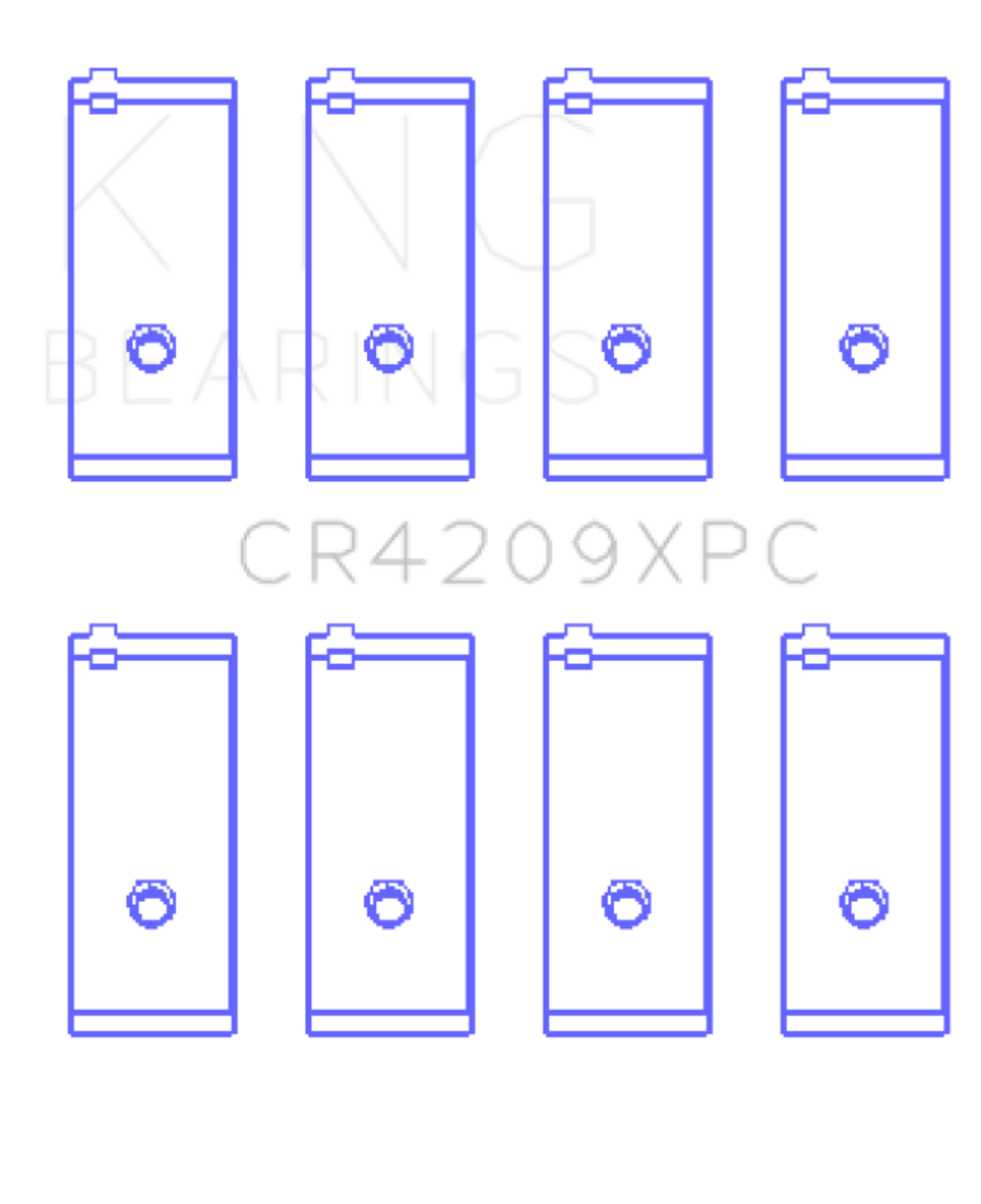 Picture of King Engine Bearings Toyota 3SGTE 16v 2.0L pMaxKote Performance Rod Bearing Set - Size STD