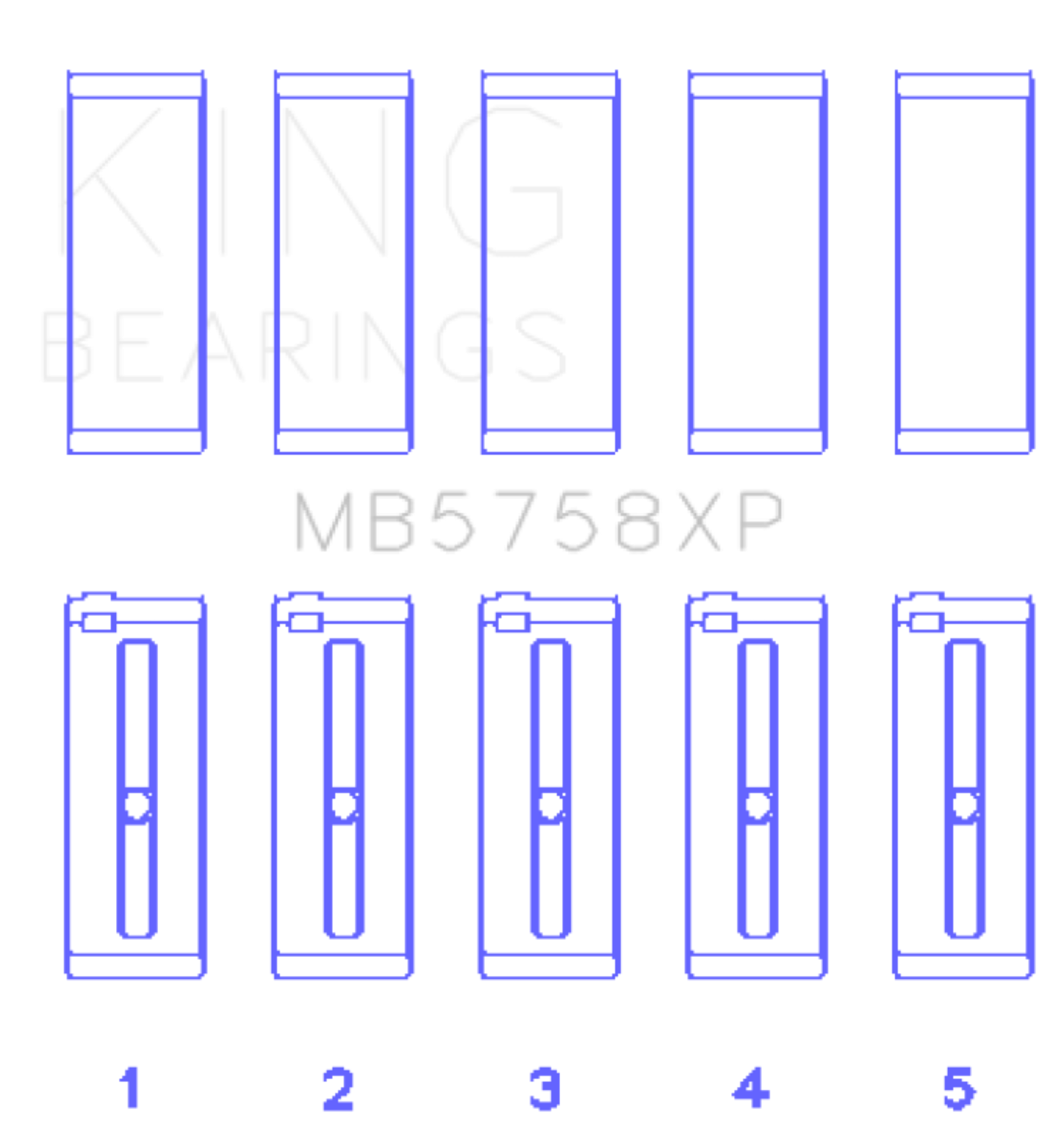 Picture of King Engine Bearings Peugeot EP6 1.6L/BMW N14B16C Main Bearing Set - Size STD