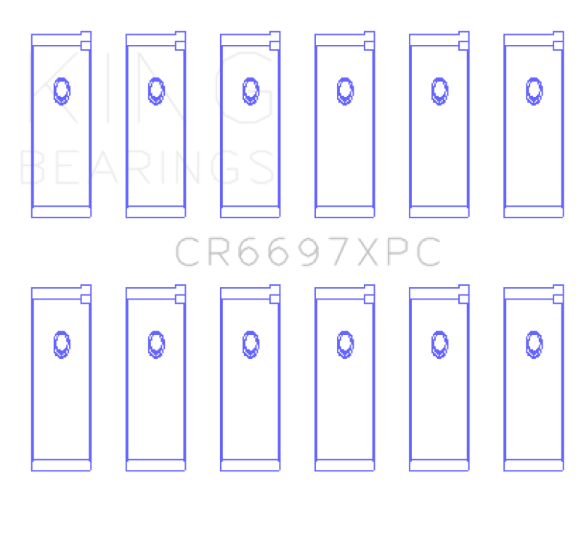 Picture of King Engine Bearings Nissan RB25DET/RB26DETT 24V pMaxKote Performance Rod Bearing Set - Size STD