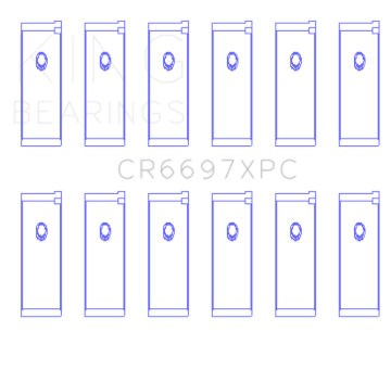 Picture of King Engine Bearings Nissan RB25DET/RB26DETT 24V pMaxKote Performance Rod Bearing Set - Size STD